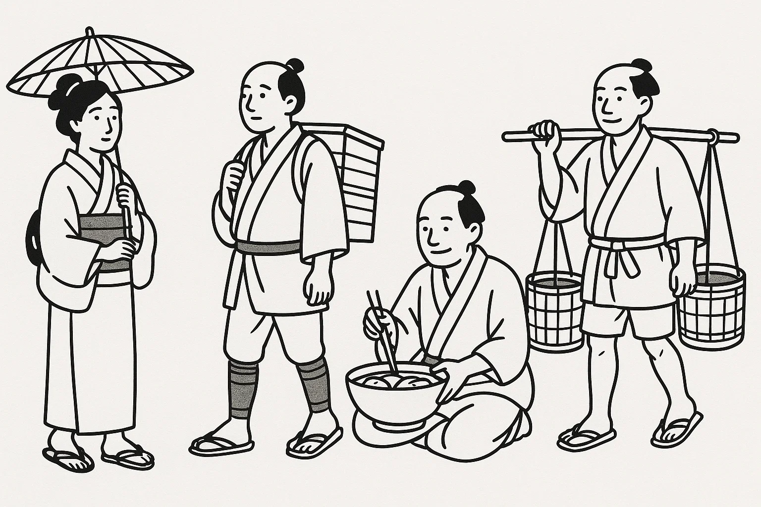 江戸時代の町人たち