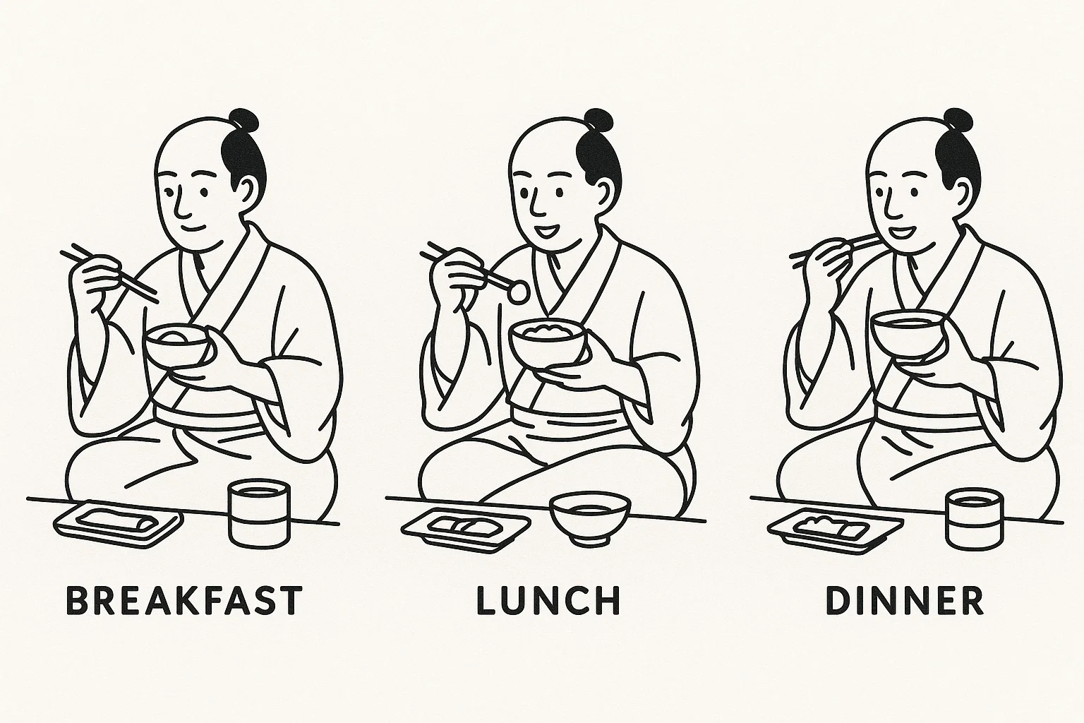 庶民の食事は1日2食から3食になった