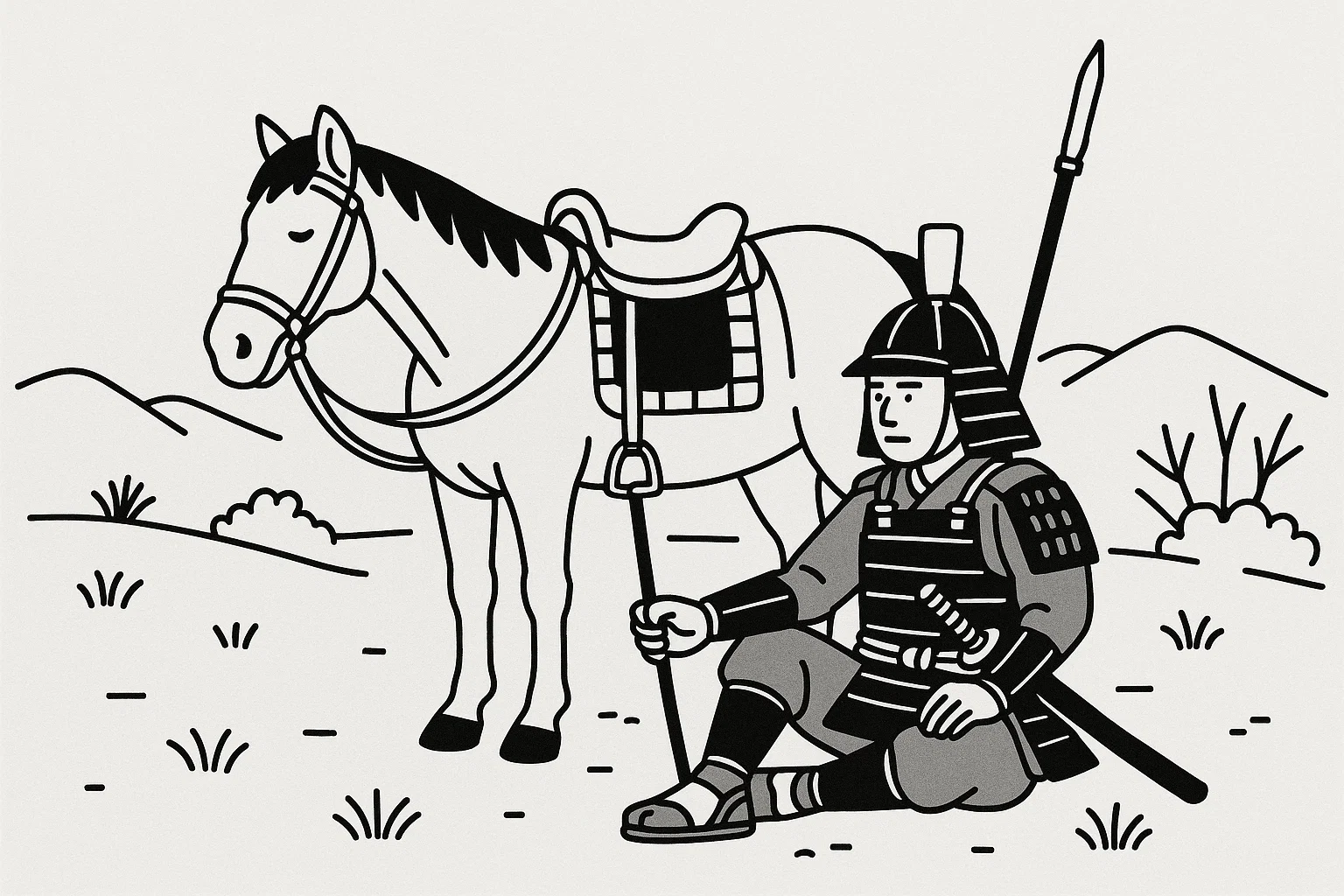 江戸時代の稲作農家が田植えをしている。