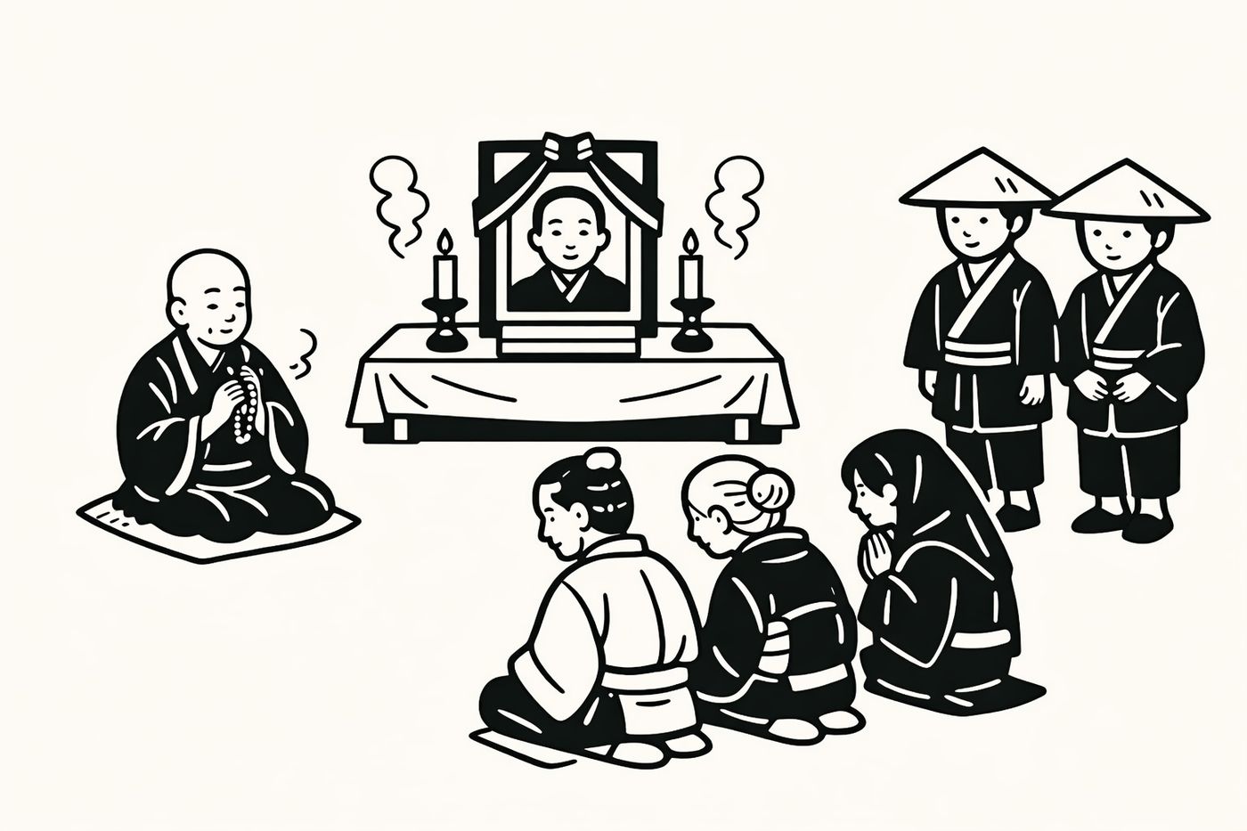 江戸時代の葬式の様子